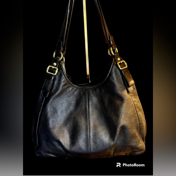 Coach Leather Madison Bag She’s a Black Beauty EUC Fuchsia interior EUC - Picture 2 of 13